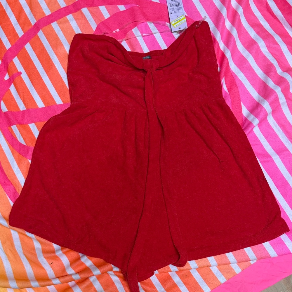 wild fable Red Tie-Front Bermuda Shorts
